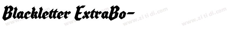 Blackletter ExtraBo字体转换